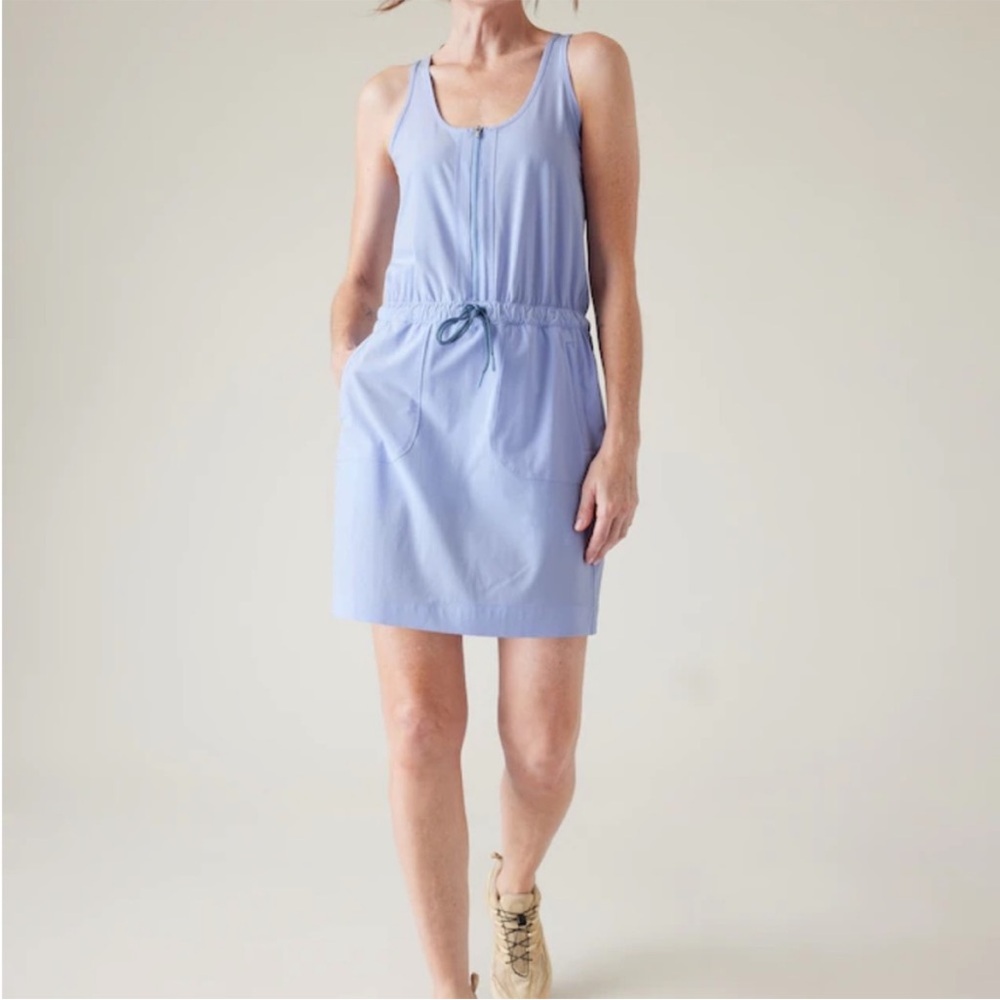 NWT Athleta Expedition Dress. Swallowtail blue. 4